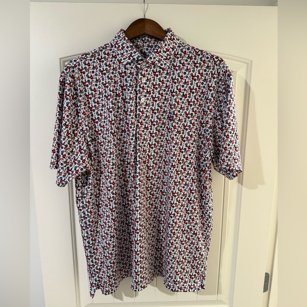 Men’s Rhoback Polo Large- Nashville Print